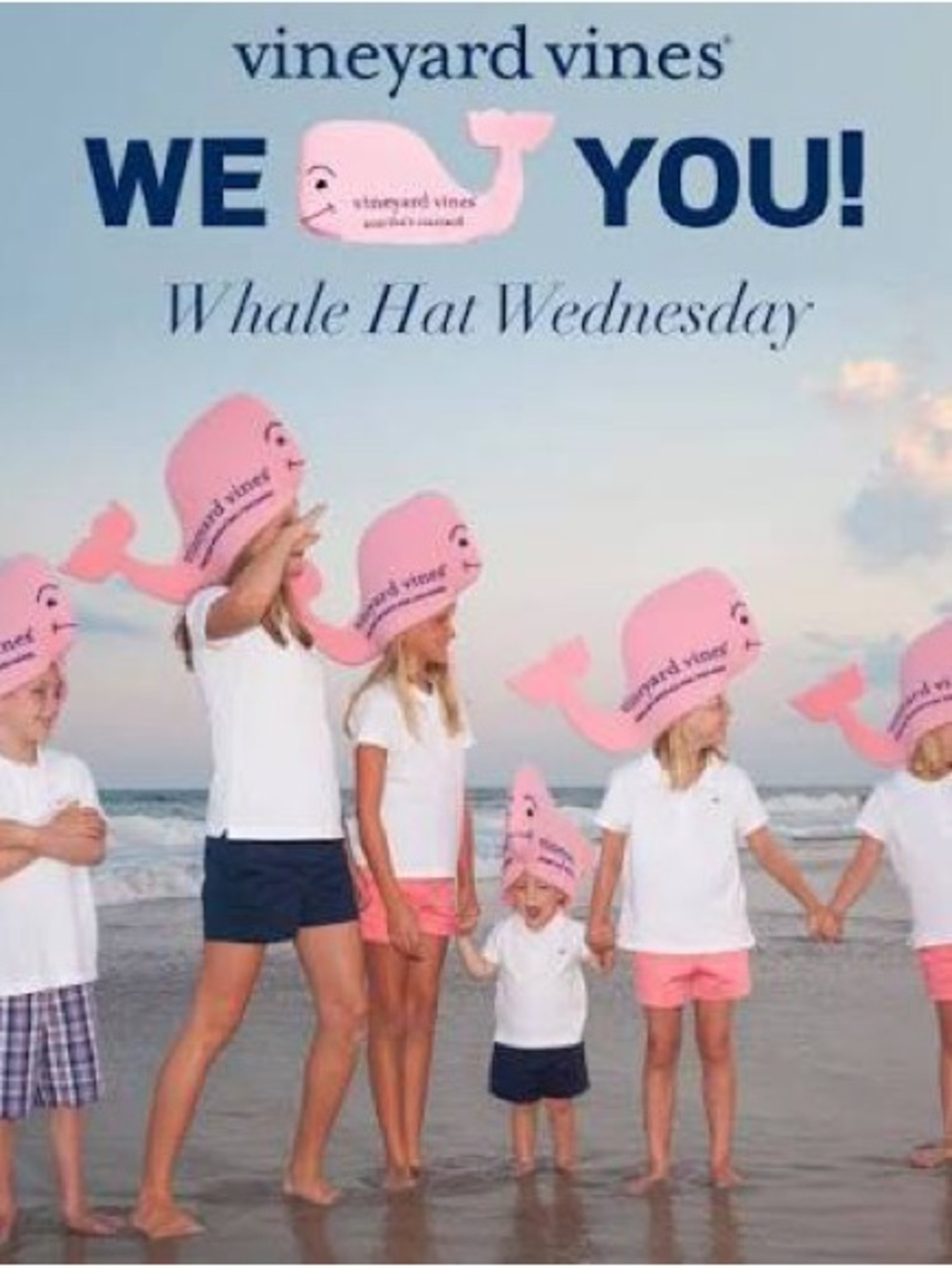 Vineyard Vines foam Pink Whale Hat